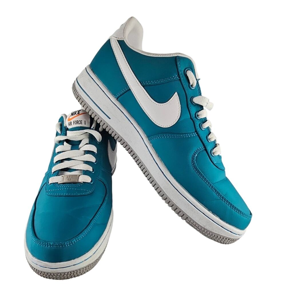 Nike Air Force 1 Low Shoes Mens Size 8 Nylon Tropical Teal White AF1 82 Casual